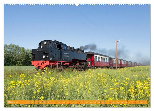 Produktbild: Dampfeisenbahnen in Deutschland (Wandkalender 2026 DIN A2 quer), CALVENDO Monatskalender
