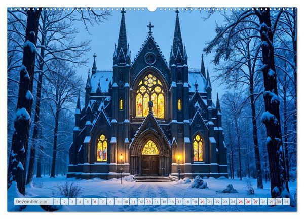 Produktbild: Fl&uuml;stern der Verg&auml;nglichkeit - Gothic Dark Nature Landschaften (Wandkalender 2026 DIN A2 quer), CALVENDO Monatskalender