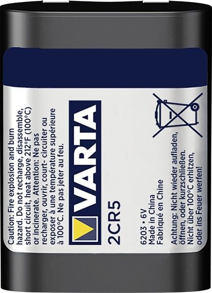 Varta LITHIUM Cylindrical 2CR5 Bli 1 Fotobatterie 2CR5 Lithium 1400 mAh 6 V 1 St.