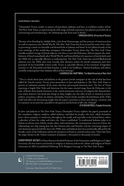 Produktbild: Vecsey, C: Jews and Judaism in The New York Times