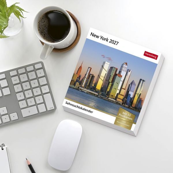 Produktbild: New York Sehnsuchtskalender 2027 - Wochenkalender mit 53 Postkarten