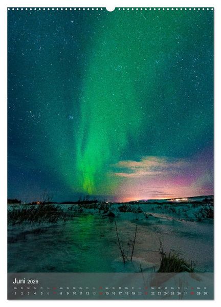 Produktbild: Aurora - Polarlicht des Nordens (hochwertiger Premium Wandkalender 2026 DIN A2 hoch), Kunstdruck in Hochglanz