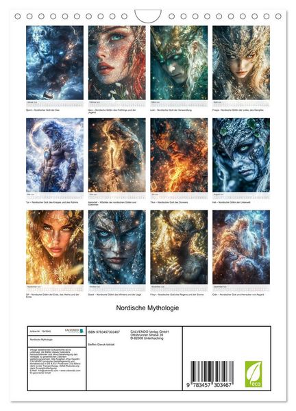 Produktbild: Nordische Mythologie (Wandkalender 2026 DIN A4 hoch), CALVENDO Monatskalender