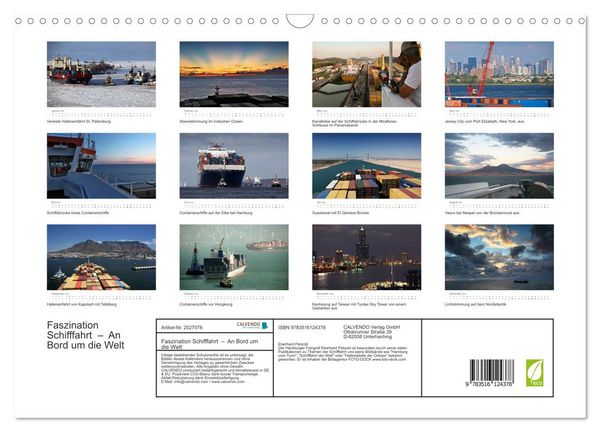 Produktbild: Faszination Schifffahrt &ndash; An Bord um die Welt (Wandkalender 2026 DIN A3 quer), CALVENDO Monatskalender