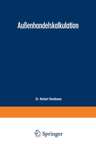 Produktbild: Au&szlig;enhandelskalkulation