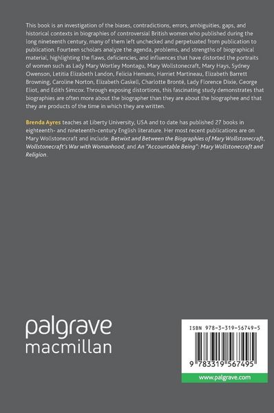 Produktbild: Biographical Misrepresentations of British Women Writers