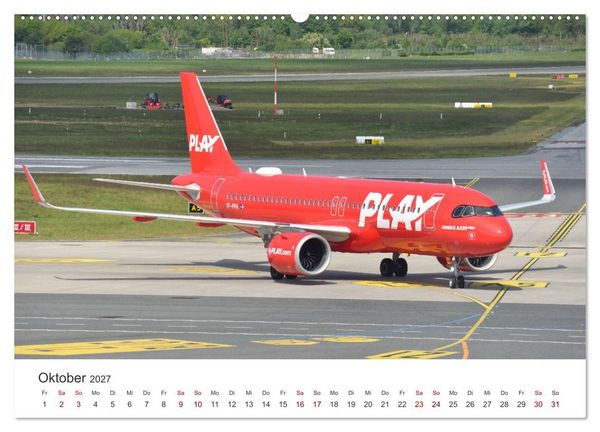 Produktbild: Flugzeugimpressionen auf dem Flughafen (hochwertiger Premium Wandkalender 2027 DIN A2 quer), Kunstdruck in Hochglanz