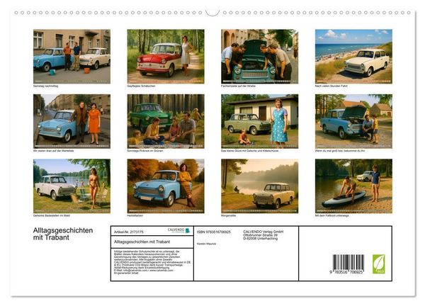 Produktbild: Alltagsgeschichten mit Trabant (hochwertiger Premium Wandkalender 2026 DIN A2 quer), Kunstdruck in Hochglanz