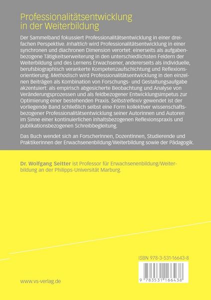 Produktbild: Professionalit&auml;tsentwicklung in der Weiterbildung