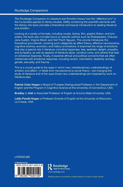 Produktbild: The Routledge Companion to Literature and Emotion