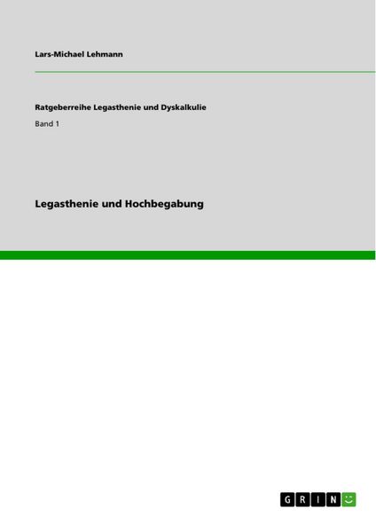 Produktbild: Legasthenie und Hochbegabung