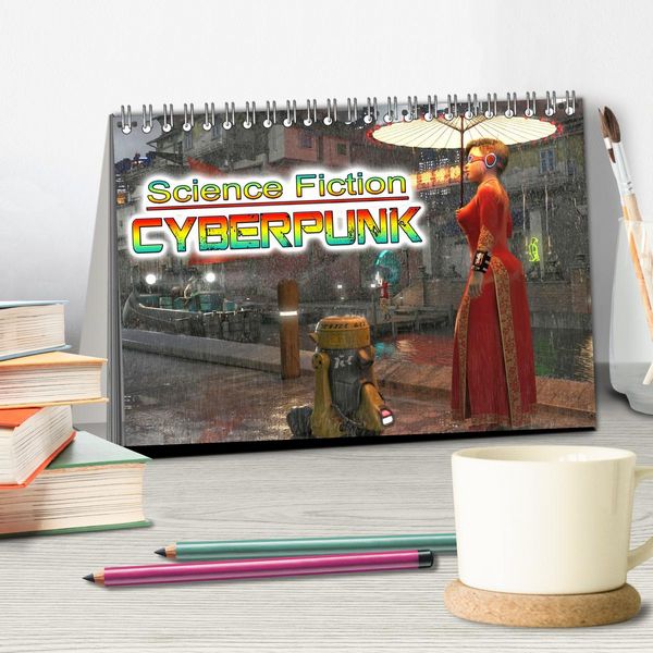 Produktbild: Science Fiction Cyberpunk (Tischkalender 2026 DIN A5 quer), CALVENDO Monatskalender