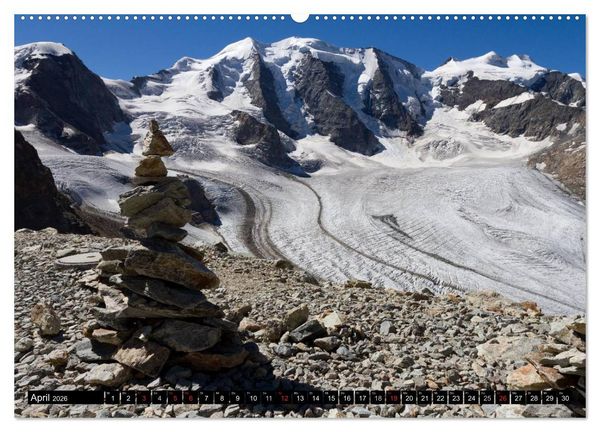 Produktbild: Fantastische Schweizer Bergwelt - Gipfel und Gletscher (Wandkalender 2026 DIN A2 quer), CALVENDO Monatskalender