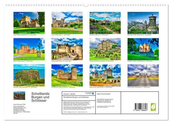 Produktbild: Schottlands Burgen und Schl&ouml;sser (hochwertiger Premium Wandkalender 2026 DIN A2 quer), Kunstdruck in Hochglanz
