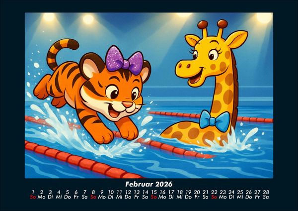 Produktbild: Tina & Nala bei den Olympischen Spielen 2026 Fotokalender DIN A4