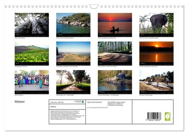 Produktbild: Malawi (Wandkalender 2026 DIN A3 quer), CALVENDO Monatskalender