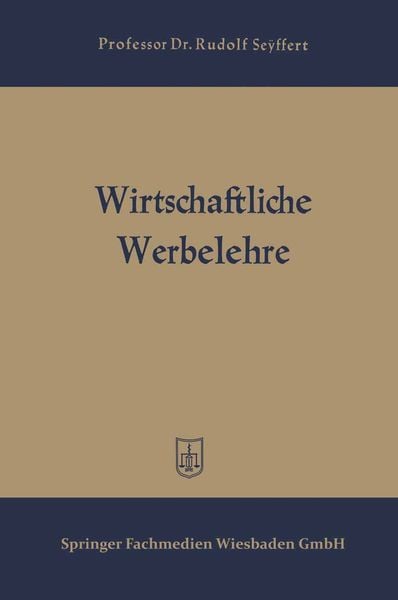 Produktbild: Wirtschaftliche Werbelehre