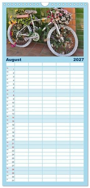 Produktbild: Familienplaner 2027 - Liebe zum Fahrrad mit 5 Spalten (Wandkalender, 21 x 45 cm) CALVENDO