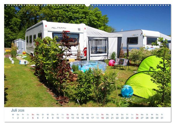 Produktbild: Freiheit auf Reisen 2026. Impressionen vom Camping und Zelten (hochwertiger Premium Wandkalender 2026 DIN A2 quer), Kunstdruck in Hochglanz