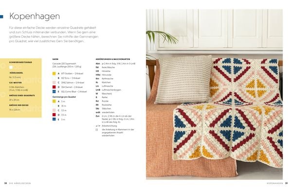Produktbild: Bunte H&auml;keldecken Corner-to-Corner
