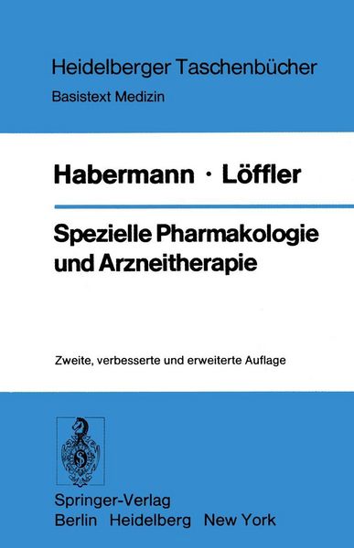 Produktbild: Spezielle Pharmakologie und Arzneitherapie