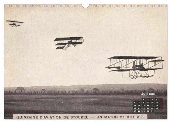 Produktbild: Doppeldecker entdeckt auf historischen Postkarten (Wandkalender 2026 DIN A3 quer), CALVENDO Monatskalender