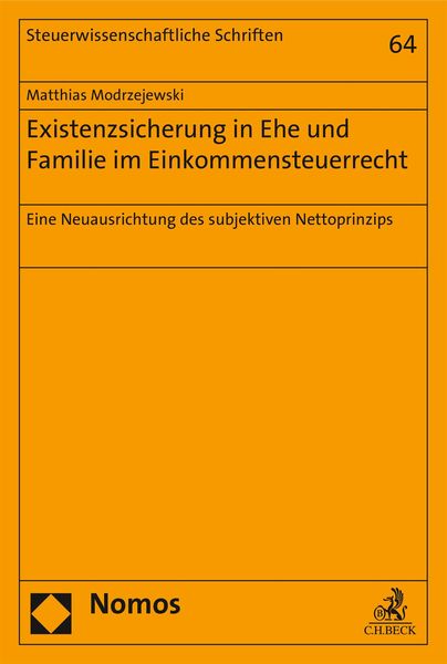 Produktbild: Existenzsicherung in Ehe und Familie im Einkommensteuerrecht