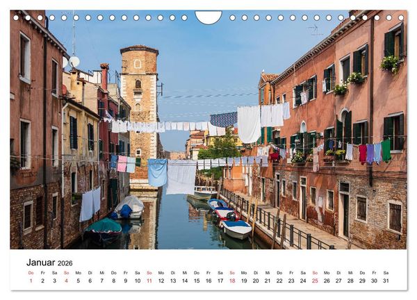 Produktbild: Unterwegs in Venedig (Wandkalender 2026 DIN A4 quer), CALVENDO Monatskalender