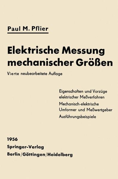 Produktbild: Elektrische Messung mechanischer Gr&ouml;&szlig;en