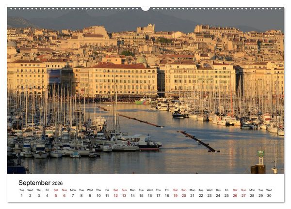Produktbild: Marseille Coast and Corniche (High Quality Premium Wall Calendar 2026 DIN A2 landscape),CALVENDO 12 Month Wall Calendar