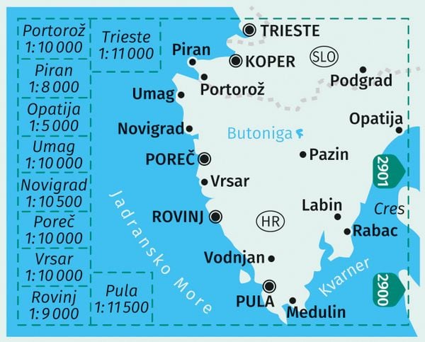 Produktbild: KOMPASS Wanderkarte 238 Istrien, Istra, Istria 1:75.000
