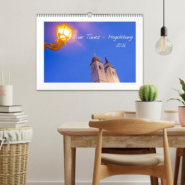 Produktbild: Blue Times - Magdeburg (Wandkalender 2026 DIN A3 quer), CALVENDO Monatskalender
