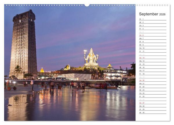 Produktbild: Farbenfrohes aus Indien (hochwertiger Premium Wandkalender 2026 DIN A2 quer), Kunstdruck in Hochglanz