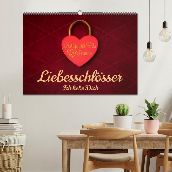 Produktbild: Liebesschl&ouml;sser, Ich liebe Dich (Wandkalender 2026 DIN A2 quer), CALVENDO Monatskalender