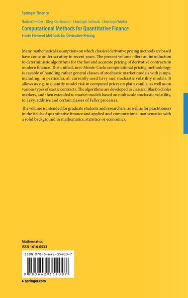 Produktbild: Computational Methods for Quantitative Finance