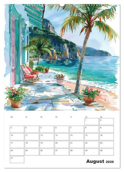 Produktbild: Sand zwischen den Zehen (hochwertiger Premium Wandkalender 2026 DIN A2 hoch), Kunstdruck in Hochglanz