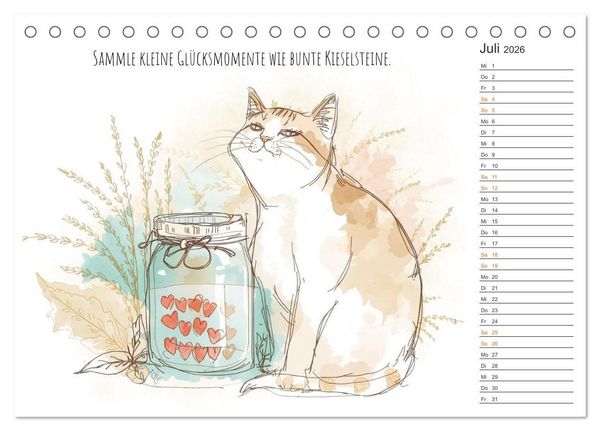 Produktbild: Kleine Schnurr-Momente f&uuml;rs Herz (Tischkalender 2026 DIN A5 quer), CALVENDO Monatskalender