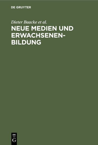 Produktbild: Neue Medien und Erwachsenenbildung