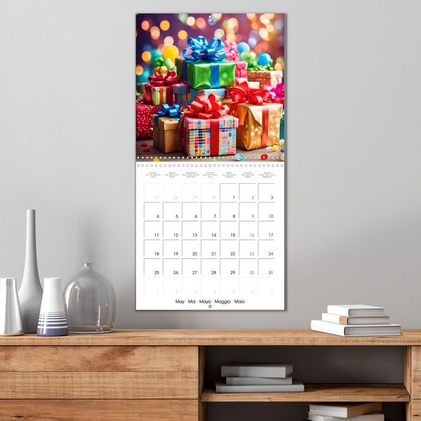 Produktbild: Birthday feelings - Your year full of AI birthdays (Wall Calendar 2026 12 &times; 12 Inch) CALVENDO 12 Month Wall Calendar