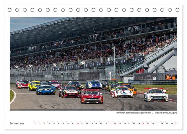 Produktbild: Wilde Mustangs am N&uuml;rburgring (Tischkalender 2026 DIN A5 quer), CALVENDO Monatskalender