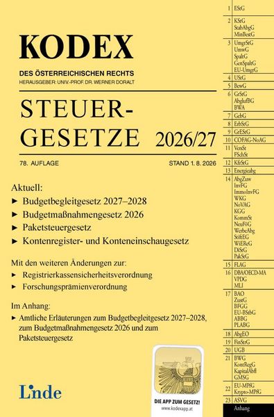 Produktbild: KODEX Steuergesetze 2026/27