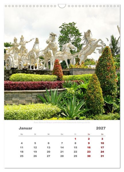 Produktbild: Reiseimpressionen durch Bali (Wandkalender 2027 DIN A3 hoch), CALVENDO Monatskalender