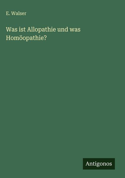 Produktbild: Was ist Allopathie und was Hom&ouml;opathie?