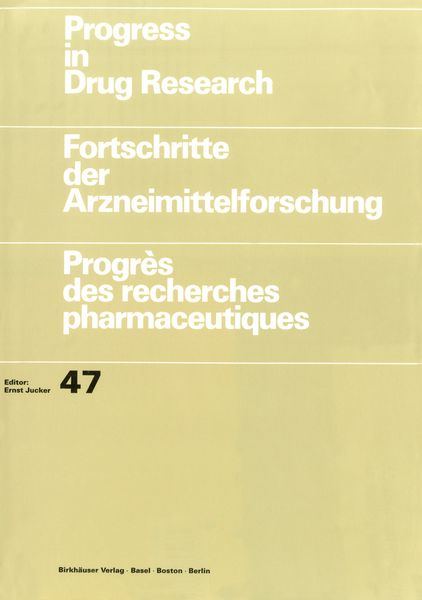 Produktbild: Progress in Drug Research / Fortschritte der Arzneimittelforschung / Progr&egrave;s des recherches pharmaceutiques