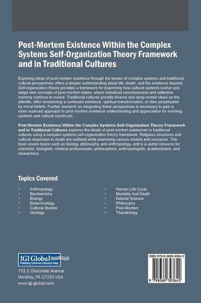 Produktbild: Post-Mortem Existence Within the Complex Systems Self-Organization Theory Framework and in Traditional Cultures