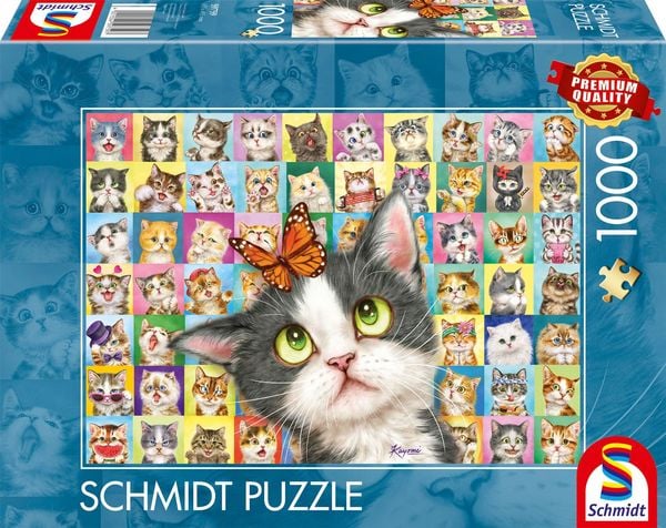Schmidt Spiele - Katzen-Mimik, 1000 Teile