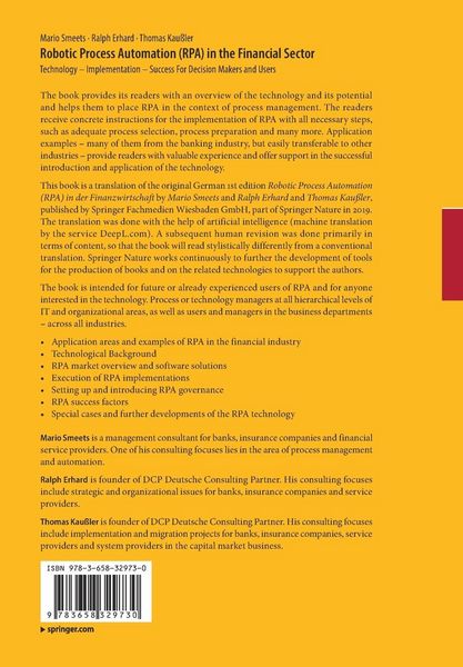 Produktbild: Robotic Process Automation (RPA) in the Financial Sector