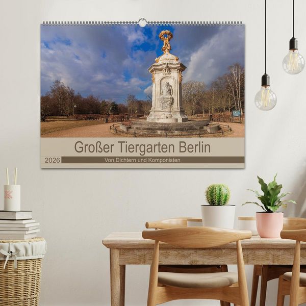 Produktbild: Gro&szlig;er Tiergarten Berlin - Von Dichtern und Komponisten (Wandkalender 2026 DIN A2 quer), CALVENDO Monatskalender