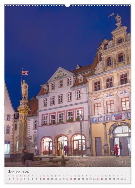 Produktbild: Erfurt - Zwischen Dom und Kr&auml;merbr&uuml;cke (hochwertiger Premium Wandkalender 2026 DIN A2 hoch), Kunstdruck in Hochglanz