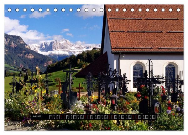 Produktbild: Dolomiten - Latemar und Rosengarten (Tischkalender 2026 DIN A5 quer), CALVENDO Monatskalender